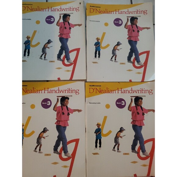 D'nealian handwriting book 3 lot of 4 books Penmanship Cursive Writing - Picture 1 of 4